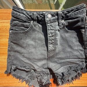 Free People Dark Gray Jean Shorts